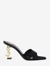 Saint Laurent Opyum 85 Mules In Satin Crepe In Black