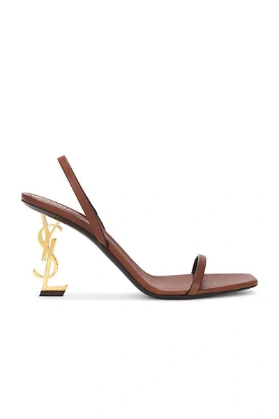 Saint Laurent Opyum Sandal In Brown