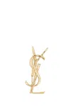 Saint Laurent Gold Metal Opyum Ysl Brooch In Gold