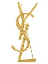 Saint Laurent Cassandra Brooch In Gold
