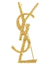 Saint Laurent Cassandra Brooch In Gold