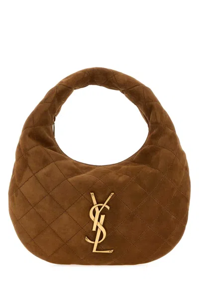 Saint Laurent Orange Caramel Icare Hobo Bag In Brown