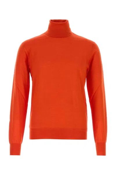 Saint Laurent Orange Cashmere Blend Sweater