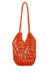 Saint Laurent Orange Crochet Bucket Bag
