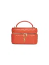 Saint Laurent Orange Gaby Vanity Bag With Shoulder Strap
