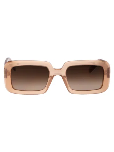 SAINT LAURENT SAINT LAURENT ORANGE ORANGE BROWN ACETATE SUNGLASSES