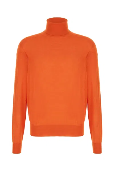Saint Laurent Orange Wool Blend Sweater