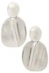 Saint Laurent Organic Pendant Earrings In Gray