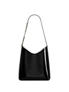 Saint Laurent Mini Rendez-vous Leather Shoulder Bag In Black
