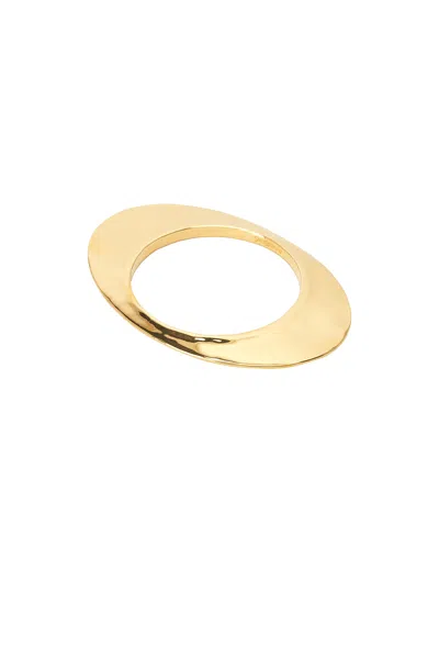 Saint Laurent Oval Bangle Bracelet In Gold