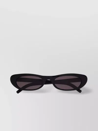 Saint Laurent Oval Cat-eye Sunglasses Temples Engraved In Black