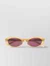 Saint Laurent Oval Frame Colored Lens Sunglasses In Gold