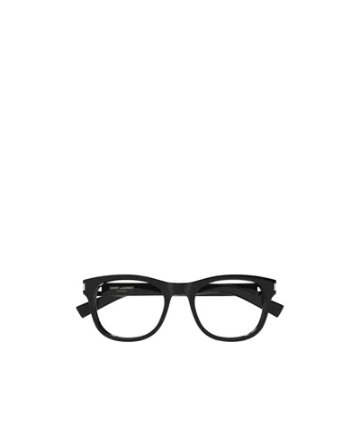 Saint Laurent Oval-frame Glasses In Black