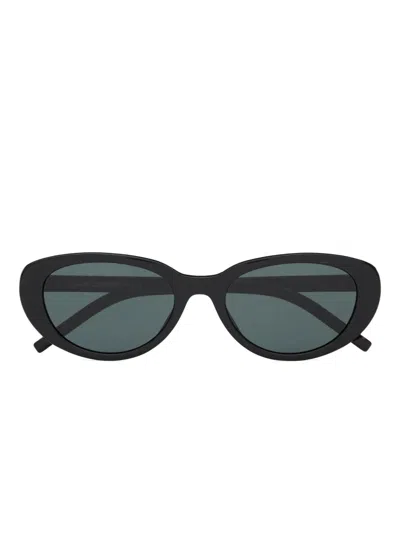Saint Laurent Oval-frame Sunglasses In Blue