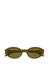 Saint Laurent Oval-frame Sunglasses In Brown