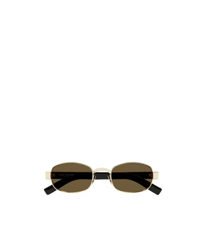SAINT LAURENT SAINT LAURENT EYEWEAR OVAL FRAME SUNGLASSES