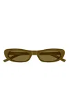 Saint Laurent Oval-frame Sunglasses In Brown