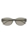Saint Laurent Oval-frame Sunglasses In Grey