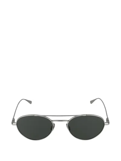 Saint Laurent Oval-frame Sunglasses In Silver