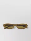 Saint Laurent Oval Frame Sunglasses With Engraved Temples