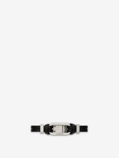 SAINT LAURENT SAINT LAURENT OVAL LEATHER BRACELET