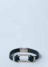 Saint Laurent Oval Ring Bracelet In Black