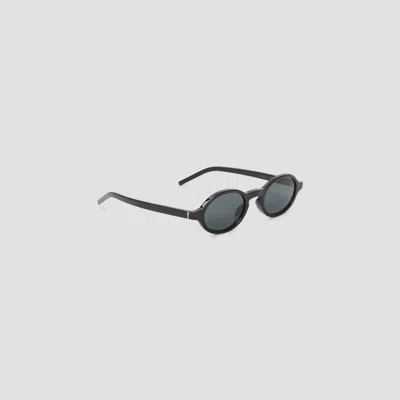 Saint Laurent Oval Sl M161 Mini Sunglasses In Black