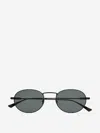 Saint Laurent Round-frame Metal Sunglasses In Gray
