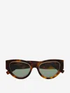 Saint Laurent Oval Sunglasses In Brown