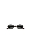 Saint Laurent Oval Sunglasses In Black