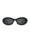 Saint Laurent Sunglasses Sl M136 Black Gray Crystal In Black