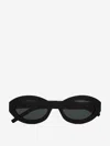 Saint Laurent Black-black-black Recycled Acetate Sunglasses In Black