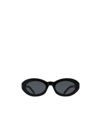 Saint Laurent Oval Sunglasses In Black