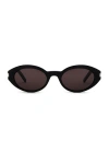 Saint Laurent Black Sl 567 Sunglasses In Black