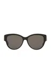 Saint Laurent Monogram Round-frame Sunglasses In Black