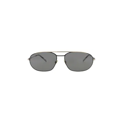 Pre-owned Saint Laurent Oval Sunglasses 'black/silver' | Men's Size Onesize