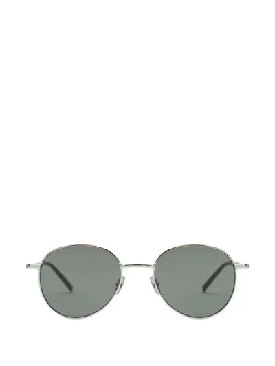 Saint Laurent Oval-frame Sunglasses In Silver