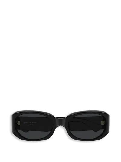 Saint Laurent Oval-frame Sunglasses In Black