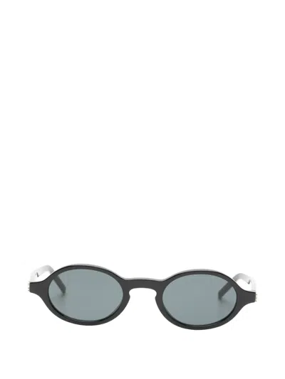 Saint Laurent Oval-frame Sunglasses In Black
