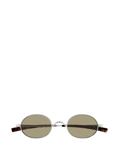 Saint Laurent Oval-frame Sunglasses In Gray