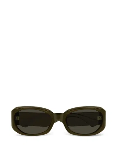Saint Laurent Oval-frame Sunglasses In Green