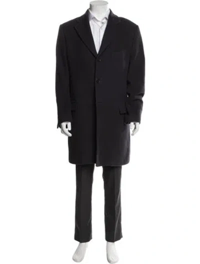 Pre-owned Saint Laurent Overcoat In Blue