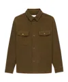 Saint Laurent Cotton Corduroy Overshirt In Green