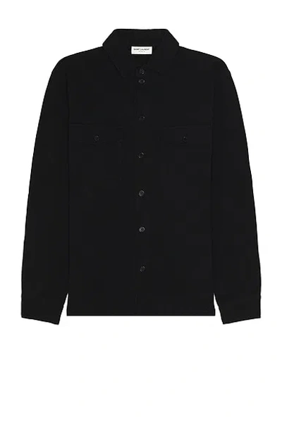 Saint Laurent Oversize Chemise In Noir