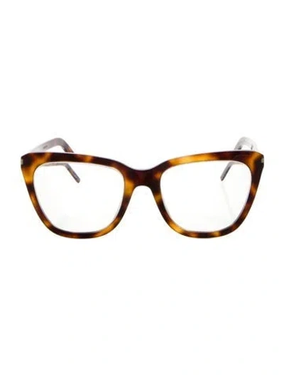 Pre-owned Saint Laurent Oversize Eyeglasses In Brown