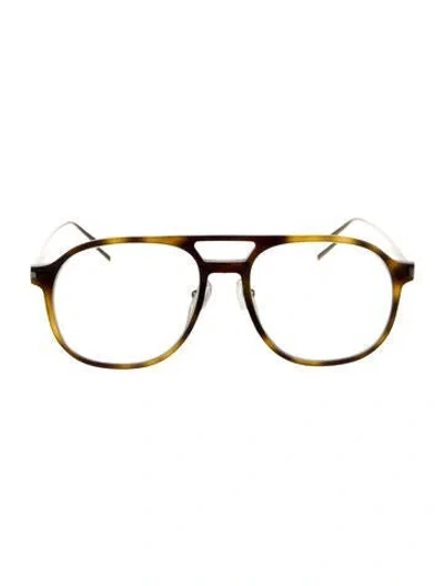 Pre-owned Saint Laurent Oversize Eyeglasses In Brown