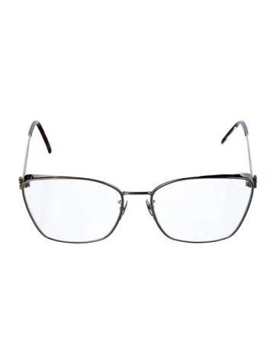 Pre-owned Saint Laurent Oversize Eyeglasses In Brown