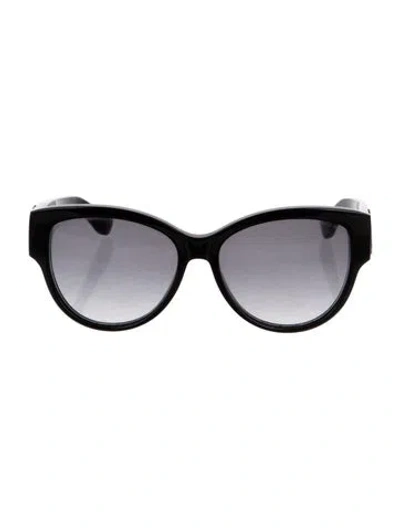 Pre-owned Saint Laurent Oversize Gradient Sunglasses In Black