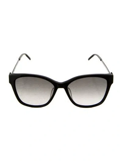 Pre-owned Saint Laurent Oversize Gradient Sunglasses In Black