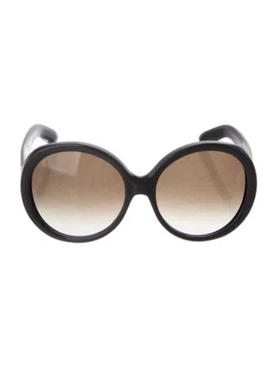 Pre-owned Saint Laurent Oversize Gradient Sunglasses In Purple